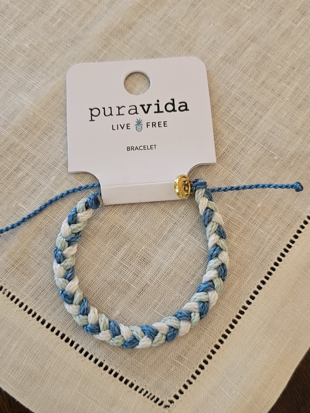 Pura Vida Multi Braided Bracelet - Handmade Bracelet Women Adjustable Blue Dream